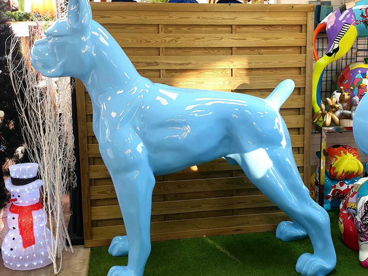 BOXER 180CM LAQUÉ BLEU