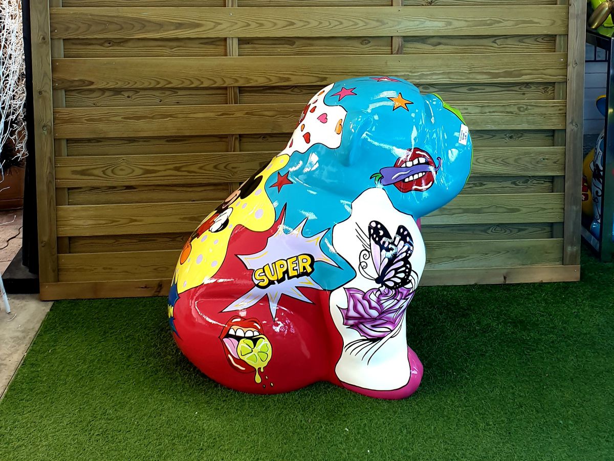 BULLDOG ASSIS TAILLE XL DESIGN POP ART