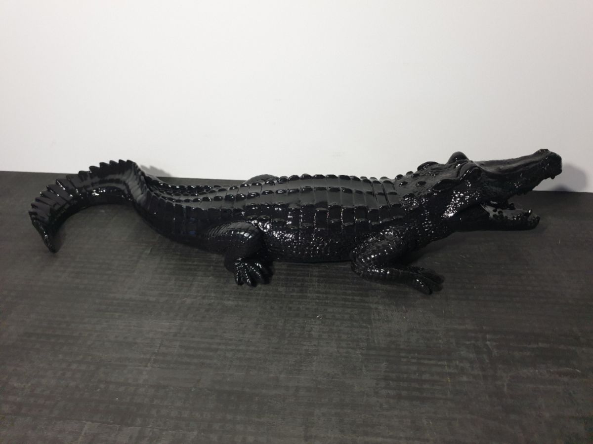 CROCODILE 68CM LAQUÉ NOIR