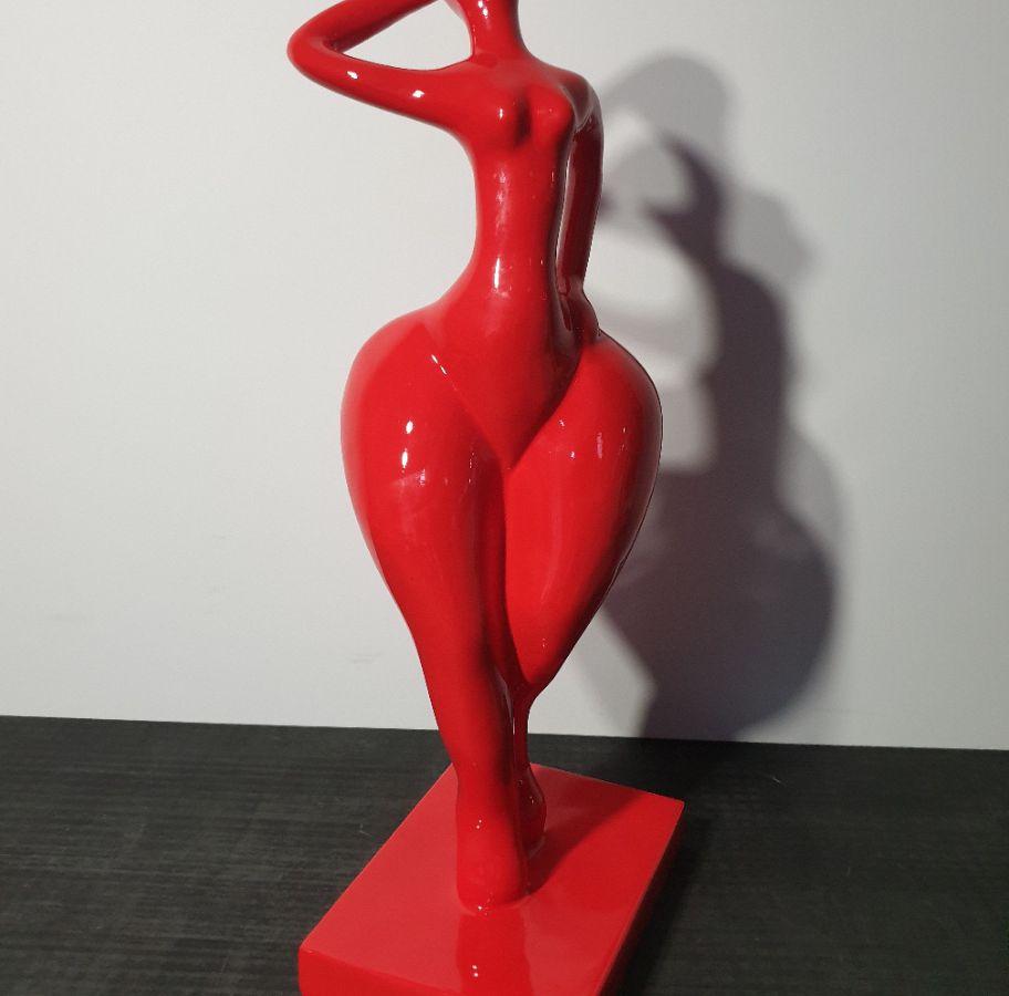 DANSEUSE 47CM LAQUÉE ROUGE